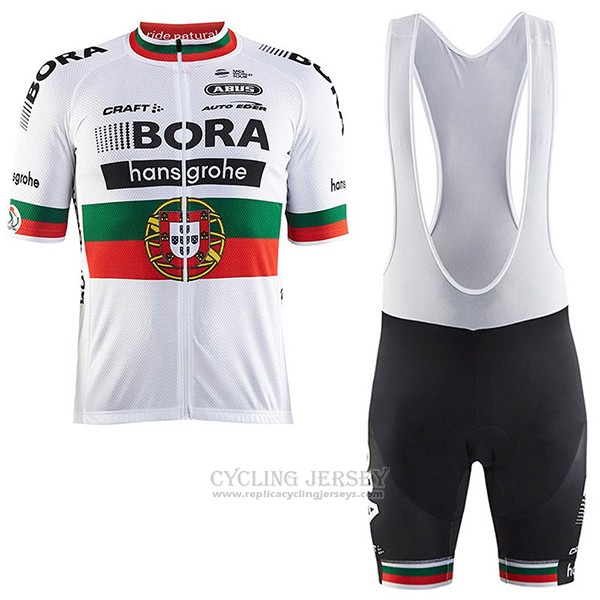 2017 Cycling Jersey Bora Champion Portogallo Short Sleeve and Bib Short
